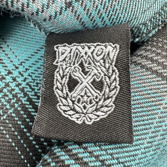 Dixxon Flannel Plaid Shirt Women's Size Small Tortuga Blue Long Sleeve - Picture 13 of 16